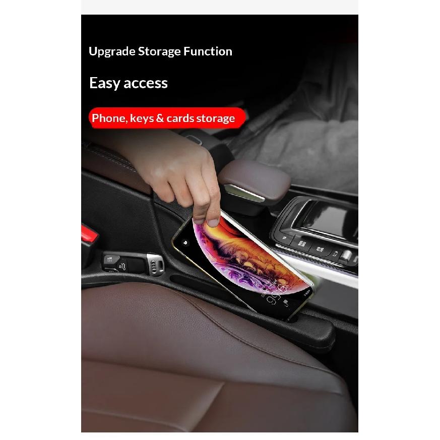 1Pair Seat Gap Plug Strips Seat Edge Protection Plug Strips and Seat Anti-leakage Gap Strips for The Driver and Front Passenger