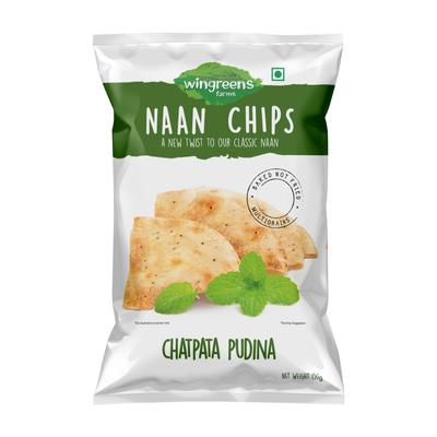 Мятные чипсы (150 г), Chatpata Pudina Naan Chips,  Wingreens Farms