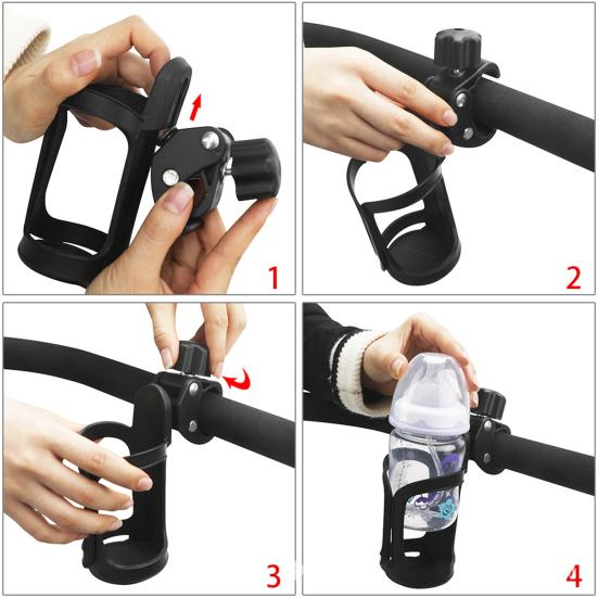 Гироскопический держатель для стакана с регулируемым ремнем, вращающийся на 360 градусов, непроливающийся, универсальный держатель для коляски, велосипеда, самоката, бутылки с водой и напитками