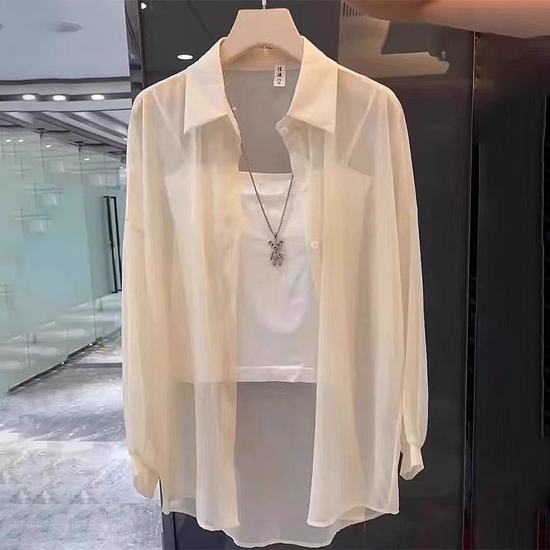 Французская Мода Перламутровая Пряжа Женский Летний Кардиган с Длинным Рукавом из Ледяного Шелка