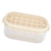 Ice Cubes Tray Double Layer 54 Grids Large Capacity Ice Maker Mould with Lid Bin Scoop for Freezer Beige (Soft Bottom