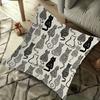 Cute Cat Zipper Pillow Covers Easy Clean Design Cozy Bedroom Decor Pillow Insert Not Included