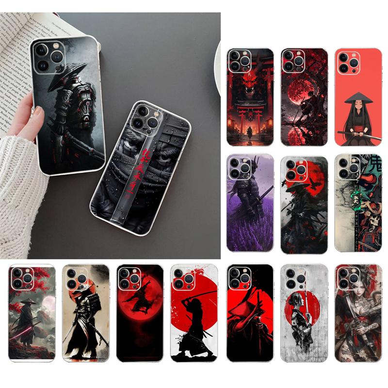 Чехол для телефона Для iphone 17 Pro Max Air 16 15 14 13 Pro Max 15 16 Pro 15Plus Япония Самурай Ниндзя