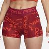 Nike Профессиональные шорты для спорта с принтом букв, облегающие, женские, благородно-красные FB5457-620