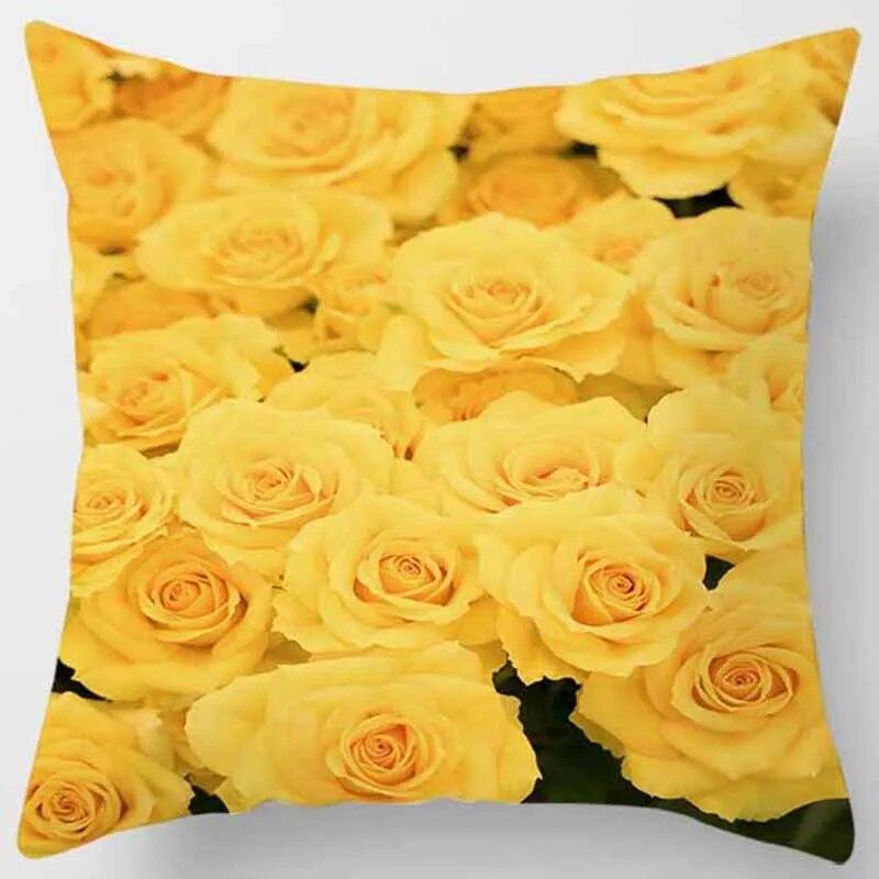 Чехол для подушки с принтом желтой розы для дома, гостиной, дивана, спальни, украшения автомобиля, наволочка