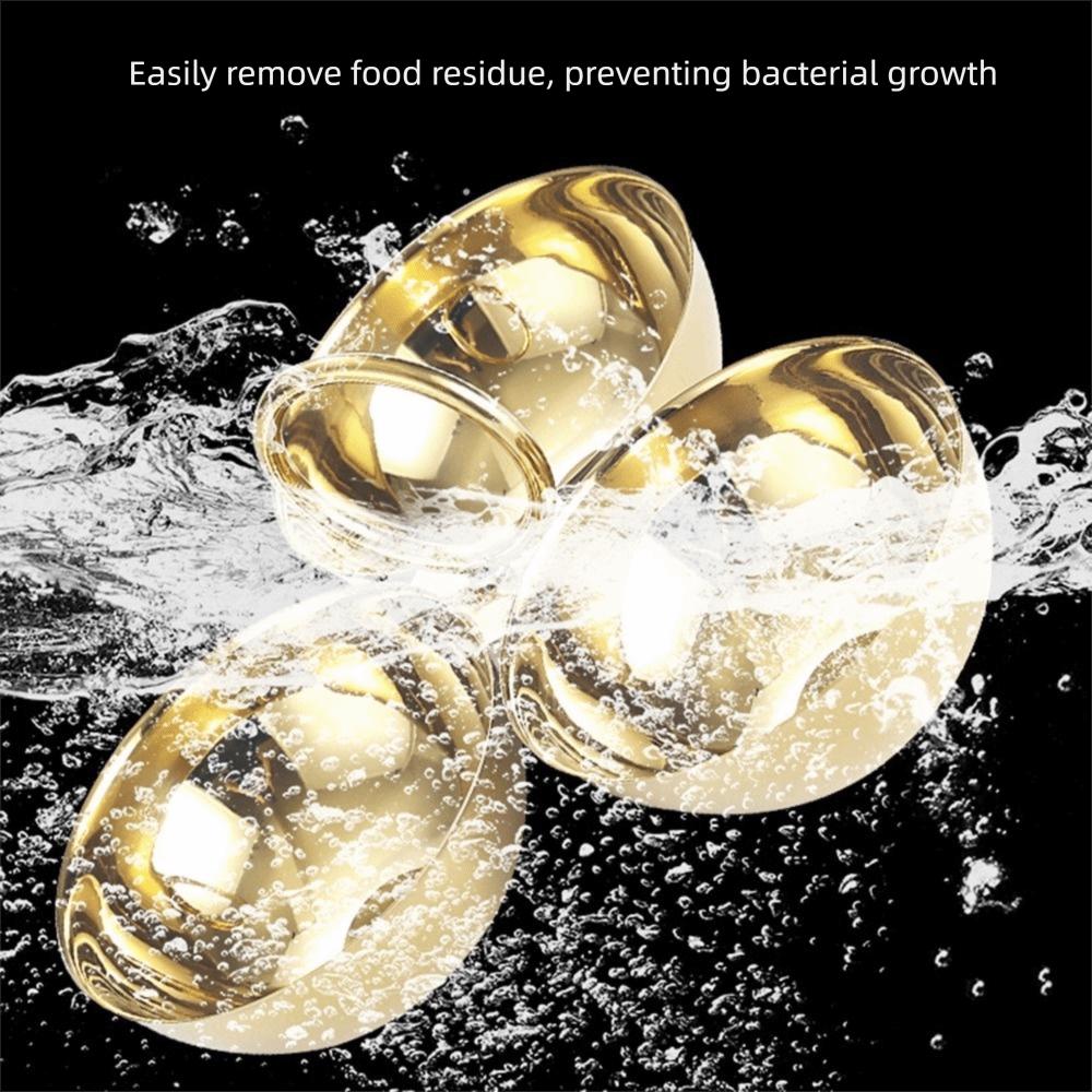 Premium 304 Stainless Steel Snack Bowl Circle Ring Handle 3 Compartment Serving Dishes Rust-proof Round Bowl Fruit Plate Parties