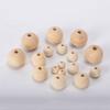 Fashion DIY Accessories Round Handmade Wooden Beads Jewelry Making Natural Wood Color Home Decoration 8-20mm Bracelet