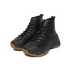 MLB Chunky High Synthetic Leather Trend Sports Shock Absorption Non-Slip Increased Height High-Top Dad Shoes Unisex sneakers Black 3ASHU4116-50BKS