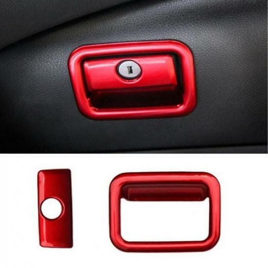 For 2018- Toyota Camry ABS Red Car Co-pilot Storage Box Handle Trim Cover 2P