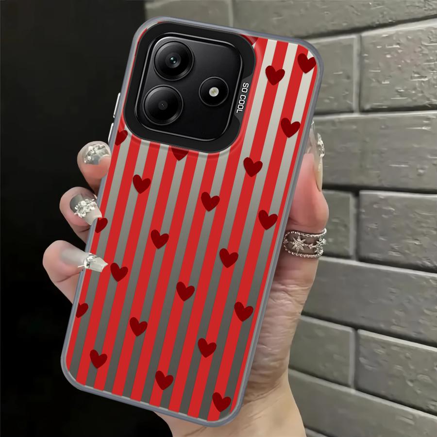 Задняя крышка-чехол для телефона для Xiaomi Redmi Note 14 11 12 Pro 12s Note 13 Pro Plus 11s Полоска Сердце