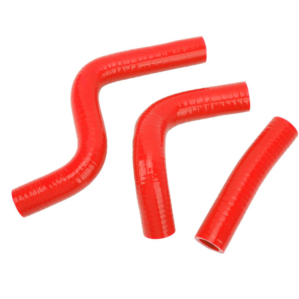 3PCS Silicone Radiator Coolant Hose Pipe Kit Stable Connection Leak Proof Heat Resistant Fit For KX80 KX85 KX100 Red