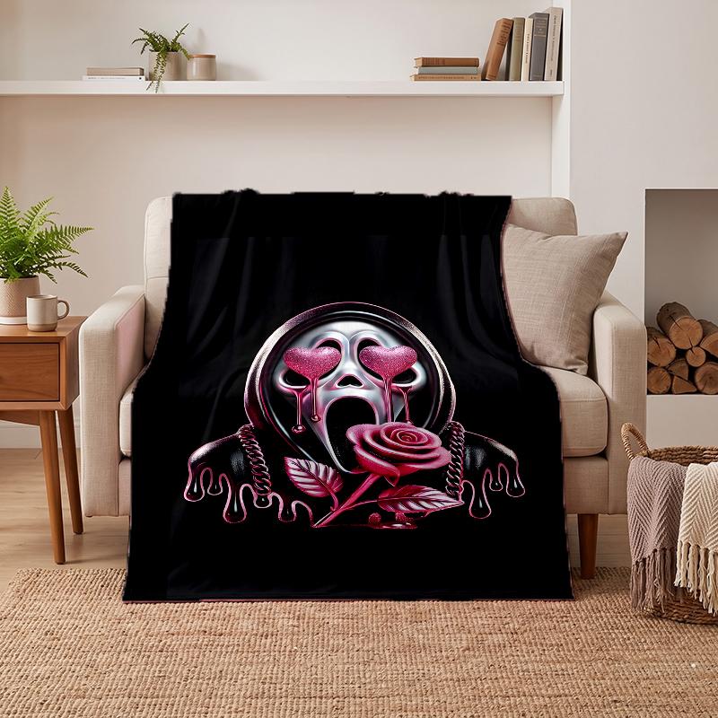 Ghostface Soft Warm Flannel Blankets Comfortable Blanket for Home Decoration Gifting