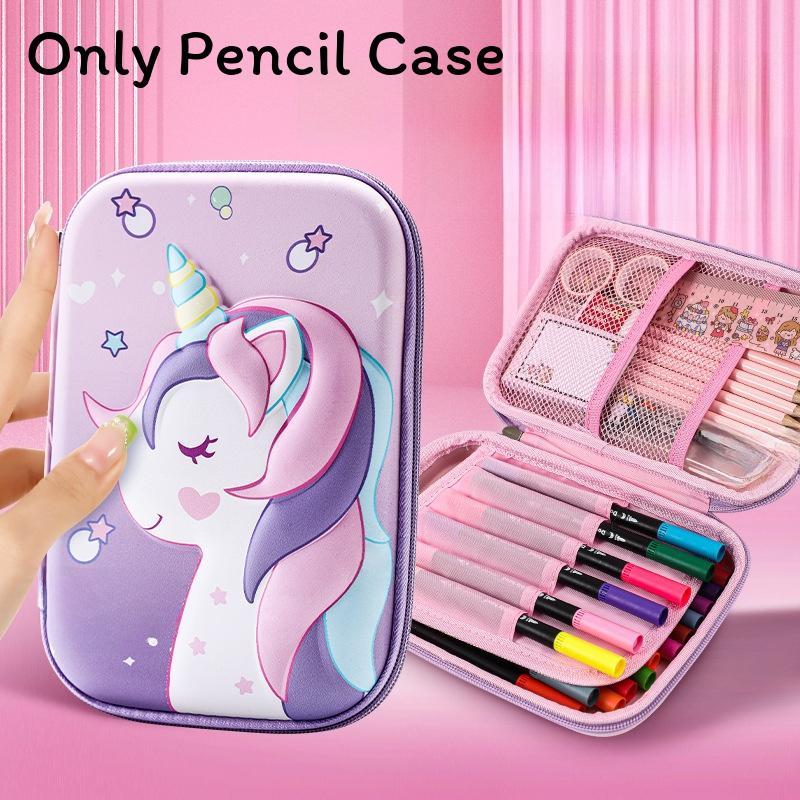 Детский органайзер для карандашей из ЭВА с милым 3D-рисунком единорога для школы и в подарок