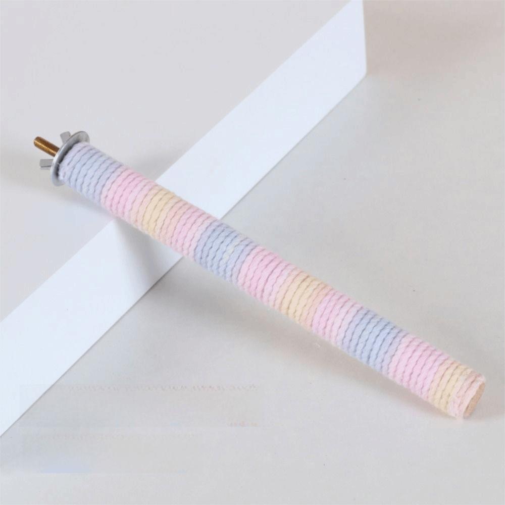 Colorful Parrot Standing Perch Comfortable Grip Bird Teeth Chew Pole Small Medium Birds