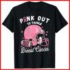 Розовая акция 'Out Tackle' в поддержку осведомленности о раке молочной железы Американский футбол Черная хлопковая футболка Унисекс