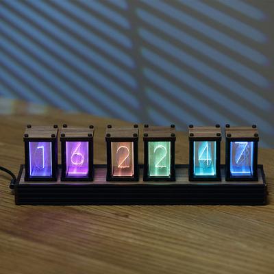 RGB Настольные Уникальные Часы Массив Дерева Цифровые Эстетичные Настольные Часы Бесшумные Настольные Часы Современная Роскошь Креативные Аксессуары для Домашнего Интерьера