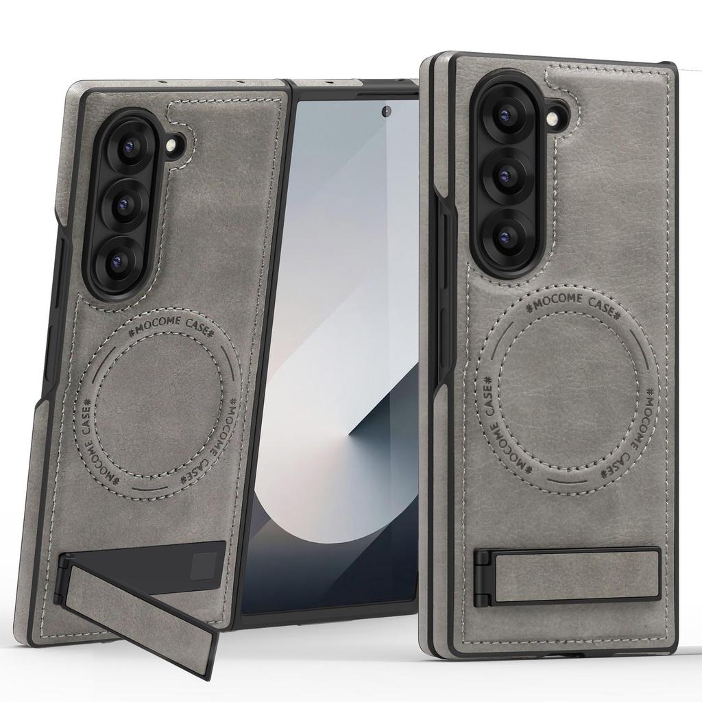 Кожаный чехол-подставка с магнитом Crystal Shield для Samsung Z Fold7 - Полное покрытие, Защита от падений