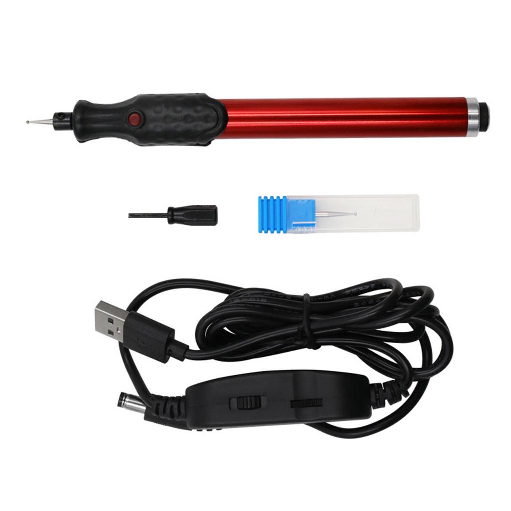 Электрическая гравировальная ручка USB Регулируемая скорость Портативный мини-электрический гравер для металла дерева стекла