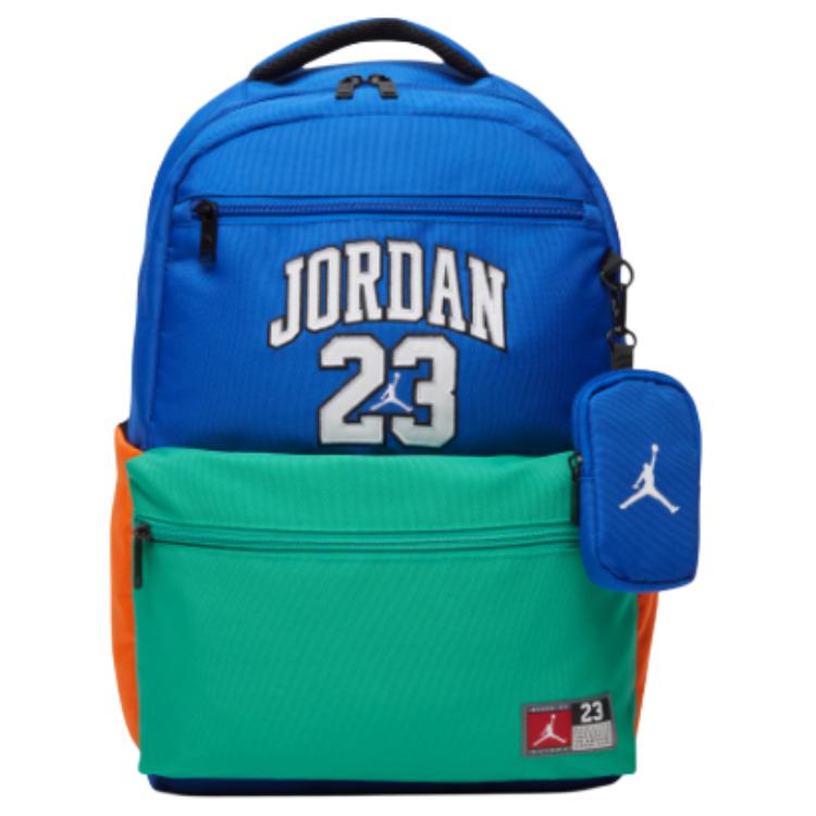 Jordan Полиэстеровый рюкзак детский гоночный синий Jordan IO2548-445