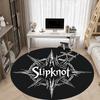 1 шт. Коврик для офиса с логотипом группы Slipknot, круглый, идеально подходит для офиса, с нескользящей основой, декоративный коврик для пола yy250916009