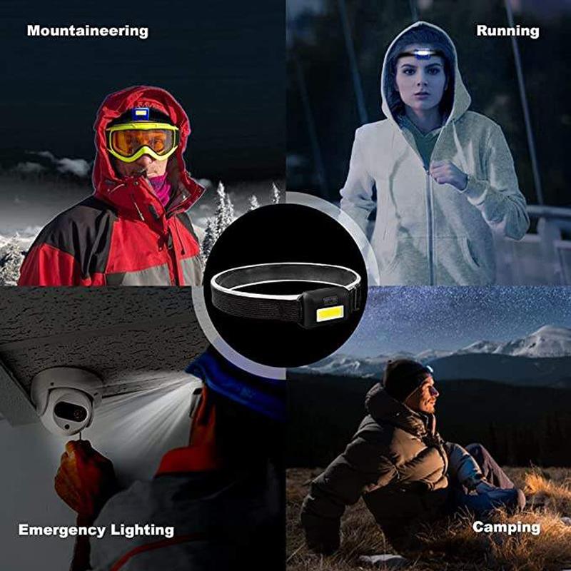 Мини-фара COB LED Headlamp 3 Modes Водонепроницаемый Headlight Head Flashlight Torch Lanterna Для кемпинга на открытом воздухе Ночная рыбалка