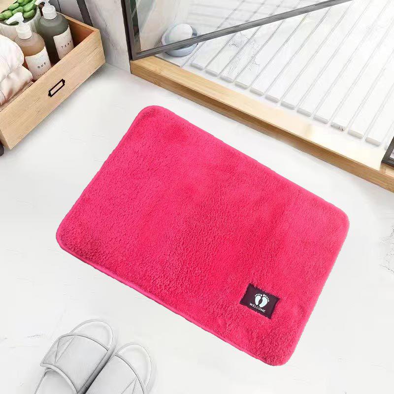 Коврик для ванной из кораллового флиса, нескользящий, впитывающий, настраиваемый, 40x60 см, полотенце для пола в ванной комнате