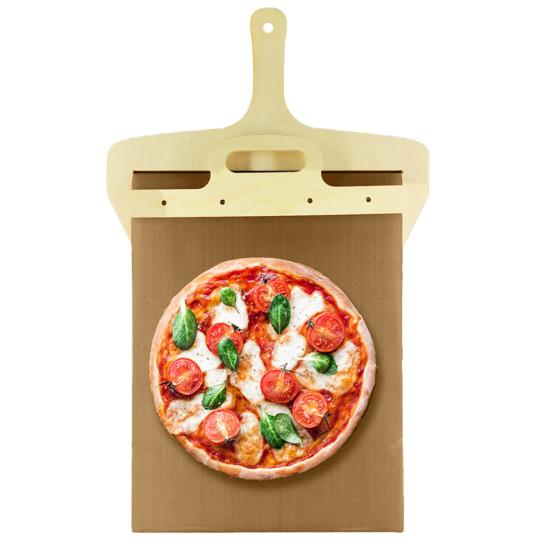 Sliding Pizza Peel with Hanging Hole Convenient Pizza Spatula Paddle Non-stick Pizza Shovel for Home Kitchen