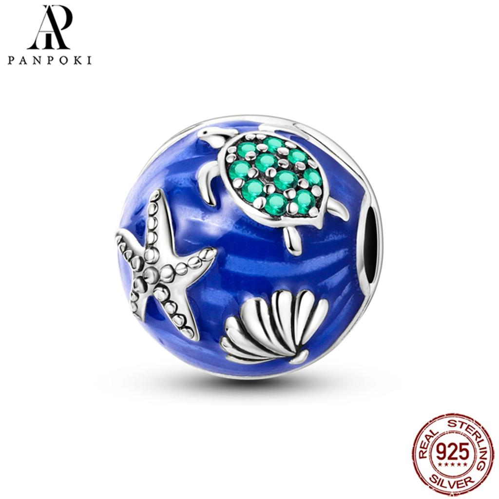 PANPOKI SS925 Sterling Silver Fixed Clip Stopper Beads Fit Bracelets Necklace NEW Luxury Women Gift DIY Jewelry Making