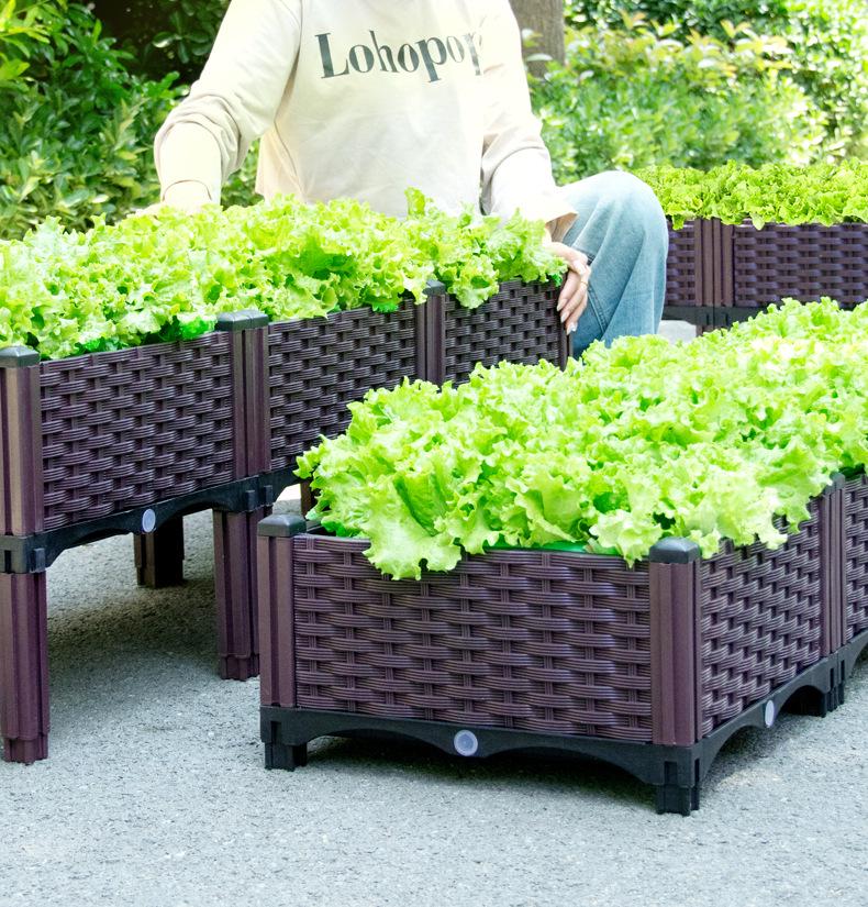 Extra-Large Thickened Plastic Balcony Planter Box - Outdoor Gardening Pot