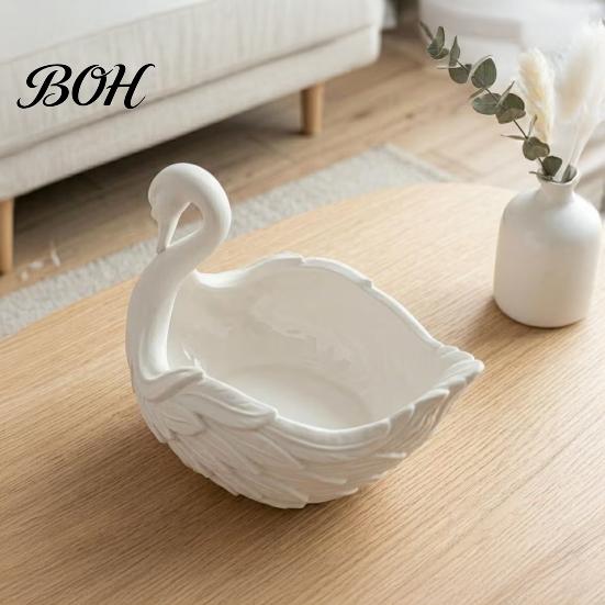 Многоцелевой поднос для хранения, 3D-печатный поднос для украшений в виде лебедя, креативная форма, блюдце для колец, современный настольный органайзер-подносы для прихожей, декоративный