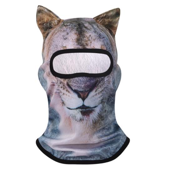 3D Cat Велосипедная Балаклава с капюшоном и ушками, Балаклава с принтом животных для активного отдыха, музыкальных фестивалей, рейвов, лыж