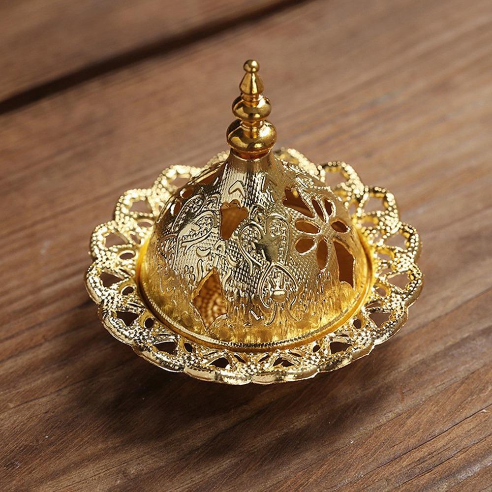 Gold Mini Censer Holder Zinc Zinc Alloy Aromatherapy Burner Creative Metal Incense Burner  Middle East