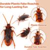 Artificial Fake Roaches Novelty Cockroach Trick Prop Scary Insects Realistic Plastic Bugs Funny Halloween Party Spoof Decoration