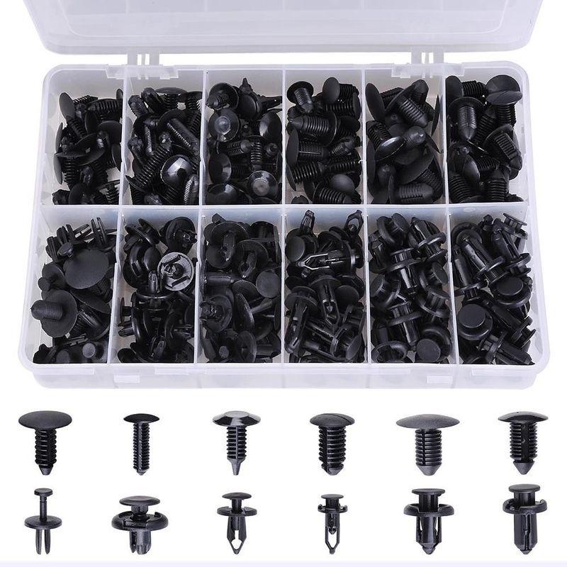 100x for Auto Plastic Fastener ClipsTrunk Screw Rivet Set Car Bumper Fender Mix