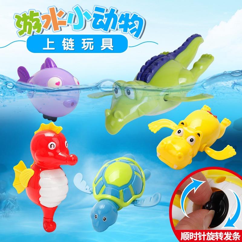 Игрушки для купания младенцев Черепаха Классическая заводная игрушка для воды Мультяшная черепаха на заводе Летние игрушки для плавания для детей