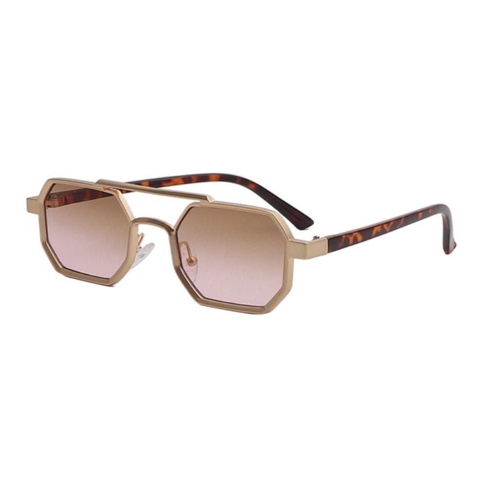 Punk Polygon Sunglasses Large Frame Multicolor Eyewear Fashion Double Beam Sun Glasses  Outdoor