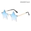 For Women & Men Pentagram Eyewear Party Glasses Sun Glasses Star Shape Rimless Sunglasses