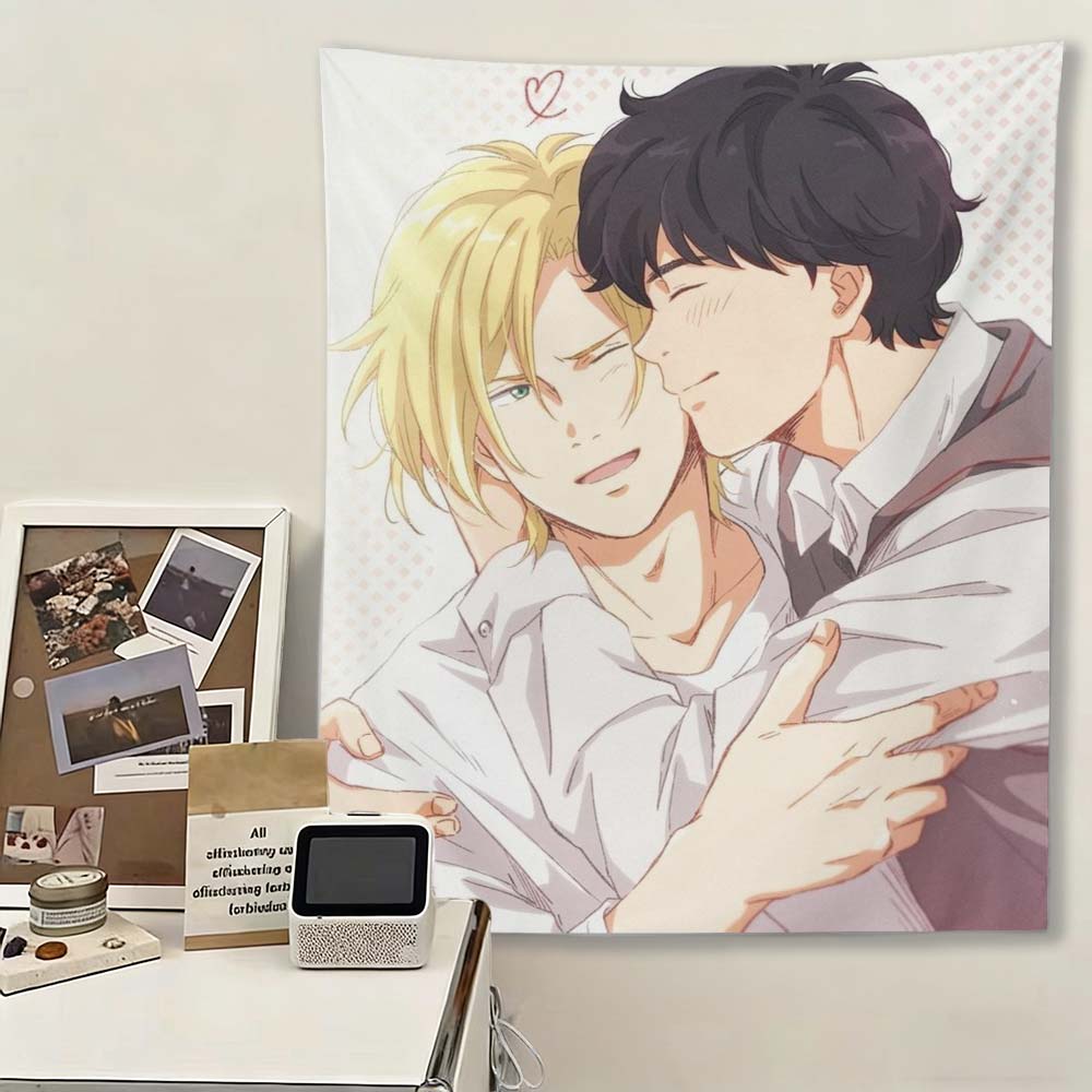Тканевое панно для стены из аниме Banana Fish Эстетичный декор для спальни, общежития, манга