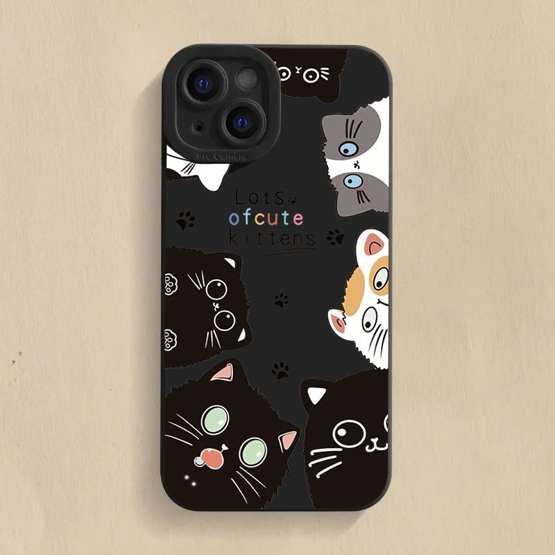 Cute Cartoon Cat TPU Phone Case For  Mi 14T 13T 12T 11T Pro 14 13 12 11 Lite 5G NE Poco F6 F5 X5 Pro Silicone Soft Cover