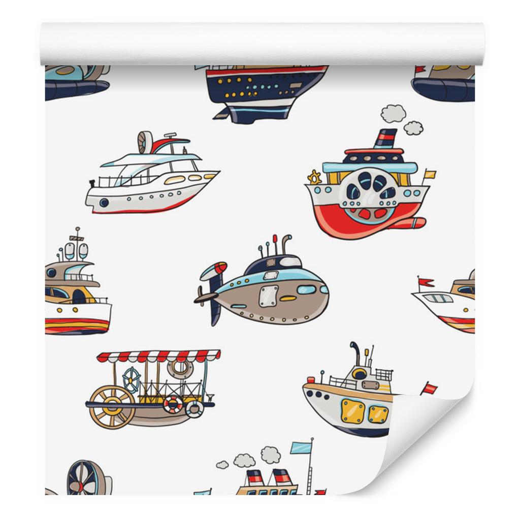 Colorful Ships Vehicles Wallpaper for Living Room and Bedroom 50x1000