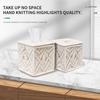 Cotton Tissue Box Cover Square Napkin Case Portable Tissues Holder  Countertop Decor