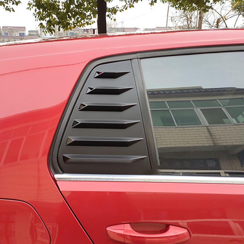 2PCS Car Side Shutter Rear Window Modified Sports Vent Spoiler Trim Fit for VW Golf GTI R Mk6 Car Styling Accessories