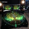Tree Of Life Mystical Green Light Bedding Set All-Season High-Definition Printed Nordic Style Luxury Birthday Gift