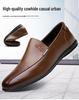 Мужские повседневные кожаные туфли из дышащей кожи - мягкие, нескользящие туфли для вождения