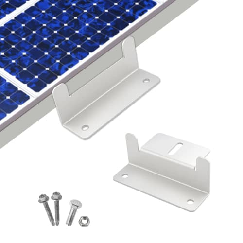 WMYCONGCONG 8-Piece Set of Solar Panel Mounting Brackets, Aluminum Alloy Z-Bracket, Edge Fixing Brackets for Solar Panels, Suitable for RVs, Boats, Ro
