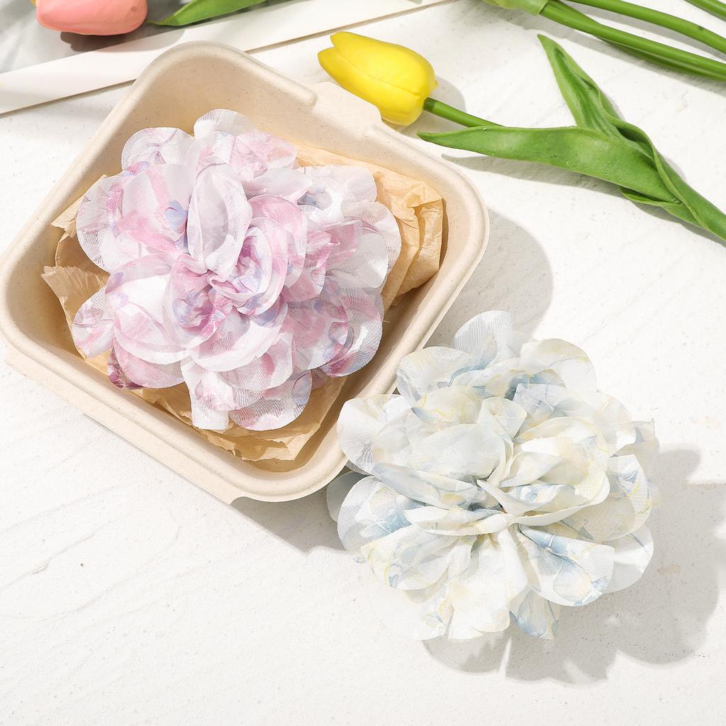 Sweet Awaytr Flower Mesh Hair Claw Hair Clip For Women Elegant Pan Hair Shark Clip Temperament Girl Hair Accessories
