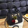 2025 Women's European & American Fashion Double Layer Pompon Crossbody & Shoulder Bag