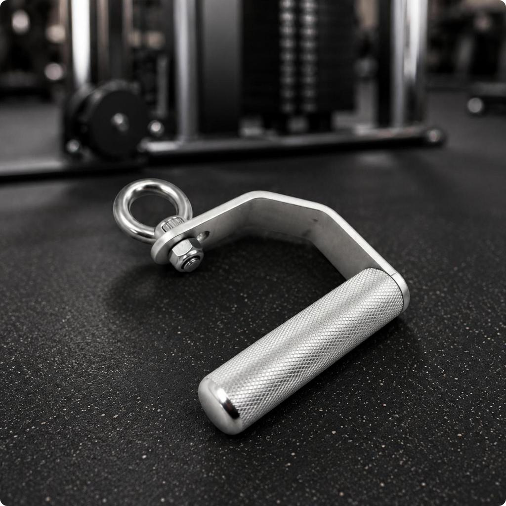 Lat Pull down Handle D Attachment Heavy Duty Fixed Grip for Cable Machine, Strength