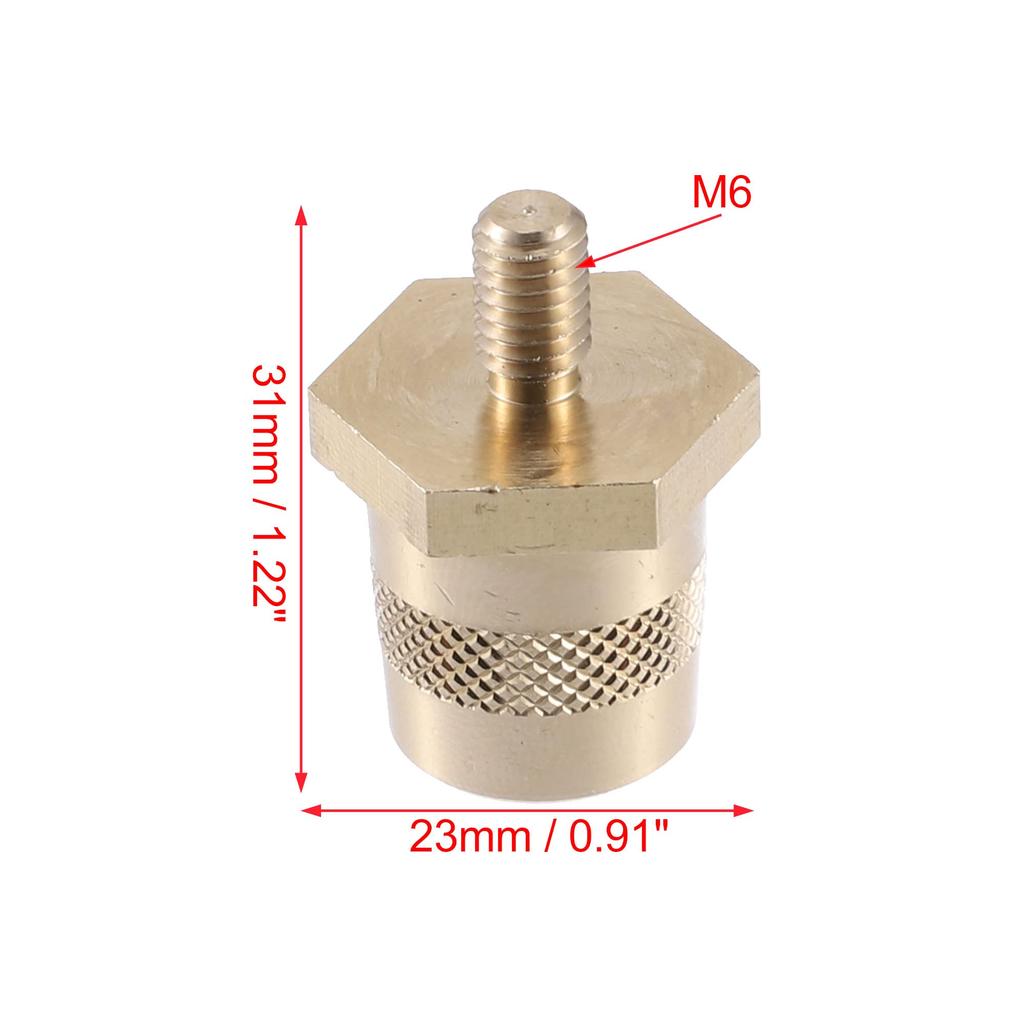 uxcell Клеммный соединитель Латунный тон Стойка Адаптер Шпилька Удлинительный винт Гайка M6 1 пара
