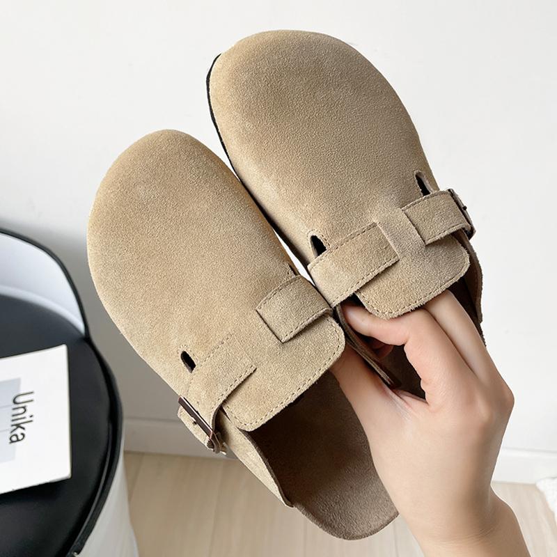 Мода 2025 Женские замшевые клоги тапочки Сандалии с мягкой стелькой и поддержкой свода стопы Обувь для улицы пляжа Замшевые клоги тапочки шлепанцы для мужчин
